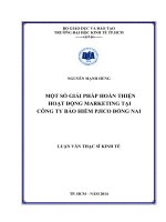 Một số giải pháp hoàn thiện hoạt động marketing tại công ty bảo hiểm PJICO đồng nai