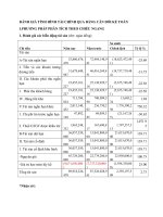 ĐÁNH GIÁ TÌNH HÌNH TÀI CHÍNH QUA BẢNG CÂN ĐỐI KẾ TOÁN