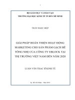 Giải pháp hoàn thiện hoạt động marketing cho sản phẩm gạch bê tông nhẹ của công ty eblock tại thị trường việt nam đến năm 2020