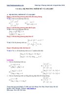 Vấn đề 6. Hệ phương trình mũ và logarit lớp 1