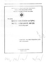 Kiểm tra chất lượng nước giải khát rượu