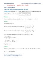 Bài toán khoảng cách và góc giữa hai mặt phẳng