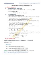 Các bài toán thiết lập phương trình mặt phẳng