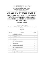 GIÁO án ANH văn lớp 9  mới NHẤT