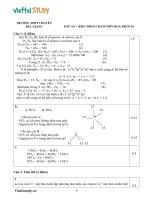Đáp an Đề đề xuất thi học sinh giỏi lớp 10 Duyên Hải môn Hóa Học tỉnh Bắc Giang năm học 20142015