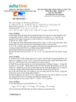 Đề thi học sinh giỏi lớp 10 môn Hóa Học trường Thực Hành Sư phạm năm học 20142015