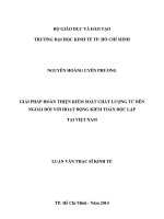 Giải pháp hoàn thiện kiểm soát chất lượng từ bên ngoài đối với hoạt động kiểm toán độc lập tại việt nam