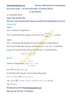 Bài toán giá trị lớn nhất nhỏ nhất và bài toán tọa độ hình chiếu của hình học giải tích trong không gian