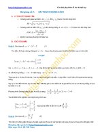 Bài giảng số 6. Bài toán khoảng cách trong câu hỏi phụ hàm số