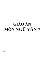 GIÁO án NGỮ văn lớp 7  mới NHẤT