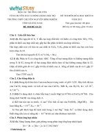 Đề đề xuất thi học sinh giỏi lớp 10 Duyên Hải môn Hóa Học tỉnh Quảng Nam năm học 2014 - 2015