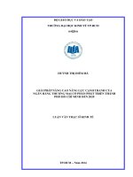 Giải pháp nâng cao năng lực cạnh tranh của ngân hàng thương mại cổ phần phát triển thành phố hồ chí minh đến 2020