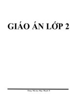 GIÁO án lớp 2 mới NHẤT