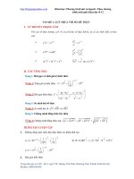 Vấn đề 1. Lũy thừa với số mũ thực và các dạng bài tập