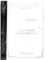 giáo trình lập trình java