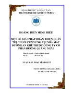 Một số giải pháp hoàn thiện quản trị chuỗi cung ứng tại nhà máy đường an khê thuộc công ty cổ phần đường quảng ngãi