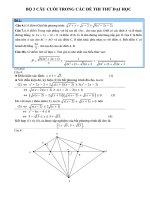 Những bài toán khó trong các kỳ thi thử đại học và bài giải