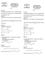 đề kiểm tra và đáp án thi giữa kỳ hóa lý 2