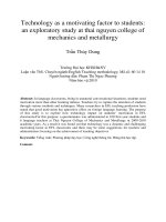 Technology as a motivating factor to students an exploratory study at thai nguyen college of mechanics and metallurgy