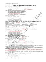 TRẮC NGHIỆM HOÁ 12 bài GLUCOZƠ