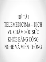 TELEMEDICIMA – DỊCH VỤ CHĂM SÓC SỨC KHỎE BẰNG CÔNG NGHỆ VÀ VIỄN THÔNG