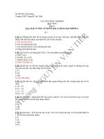 CÂU hỏi TRẮC NGHIỆM 12  đại CƯƠNG về KIM LOẠI và KIM LOẠI NHÓM IA