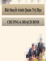 Bài thuyết trình quản trị học chương 6 hoạch định