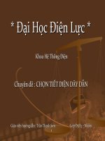 Chuyên đề  CHỌN TIẾT DIỆN DÂY DẪN