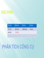 bài giảng phương pháp phân tích công cụ đầy đủ