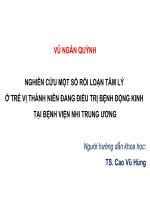 NGHIÊN CỨU MỘT SỐ RỐI LOẠN TÂM LÝ Ở TRẺ VỊ THÀNH NIÊN ĐANG ĐIỀU TRỊ BỆNH ĐỘNG KINH TẠI BỆNH VIỆN NHI TW