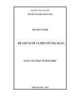 Hệ ghi cơ số và một số ứng dụng