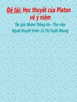 Học thuyết của Platon về ý niệm