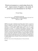 Work environment as a motivating factor for self  improvement of english A case study of projects in cảe internatinal in viet Nam