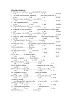 BÀI TẬP Giới từ - Phần 1