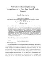 Motivation in Learning Listening Comprehension by First-Year English Major Students