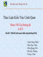 THIẾT KẾ CẢNH QUAN CHIẾU SÁNG ĐƯỜNG ĐÔ THỊ - ĐẠI HỌC GIAO THÔNG VẬN TẢI