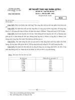 tổng hợp đề thi và đáp án kết thúc học phần môn quá trình thiết bị 1