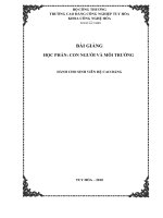 BÀI GIẢNG CON NGƯỜI và môi TRƯỜNG