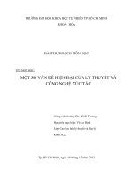 MỘT số vấn đề HIỆN đại của lý THUYẾT và CÔNG NGHỆ xúc tác