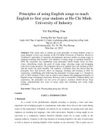 Principles of using English songs to teach English to first year students at Ho Chi Minh University of Industry