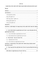 NGHỆ THUẬT MÚA RỐI NƯỚC TRONG HOẠT ĐỘNG KINH DOANH DU LỊCH