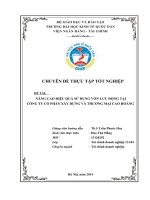 Nâng cao hiệu quả sử dụng vốn lưu động tại Công ty cổ phần xây dựng và thương mại Cao Hoàng