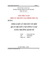 Tóm lượt lý thuyết về mối quan hệ giữa nợ công và sự tăng trưởng kinh tế