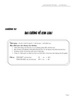 GIÁO án hóa học vô cơ lớp 12 CHƯƠNG VII  đại CƯƠNG về KIM LOAI