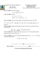 Đề thi học sinh giỏi lớp 10 môn Toán trường Thuận Thành  tỉnh Bắc Ninh năm học 20122013