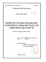 Nghiên cứu tác dụng của enalapril và metoprolol trong điều trị suy tim ở bệnh nhân tăng huyết áp