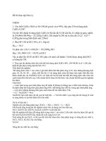 Đề thi thực tập hóa lý