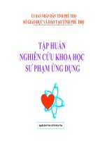 Bài giảng tập huấn nghiên cứu khoa học ứng dụng