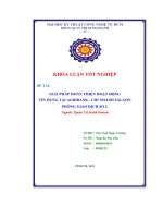 Giải pháp hoàn thiện hoạt động tín dụng Agribank - Chi nhánh Sài Gòn phòng giao dịch số 2