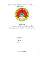 hướng dẫn làm bài thi viết tìm hiểu về truyền thống 70 năm ngành lao động  thương binh và xã hội